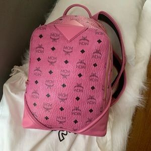 Pink MCM backpack